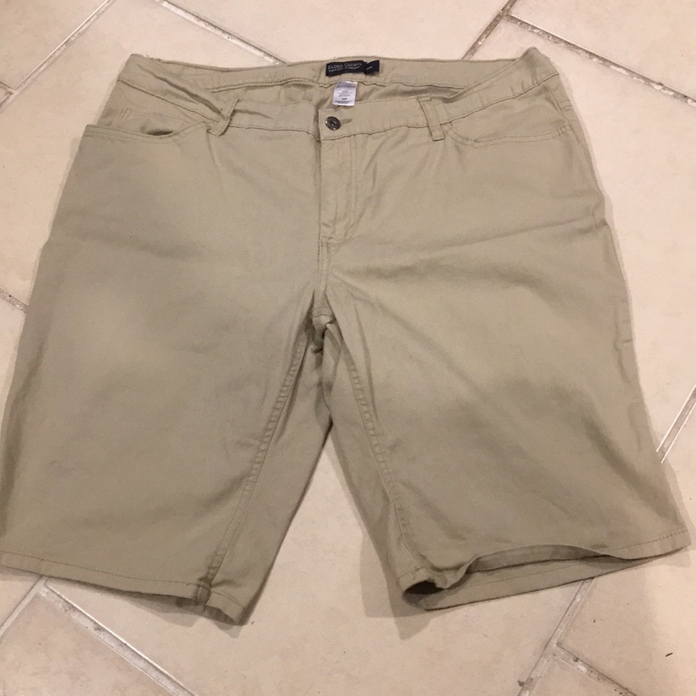 Longer khaki shorts